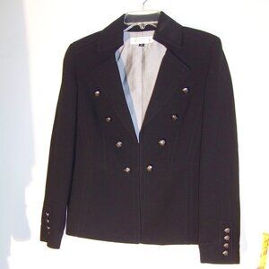 Tahari Military Styled Elegant Black Jacket 8P